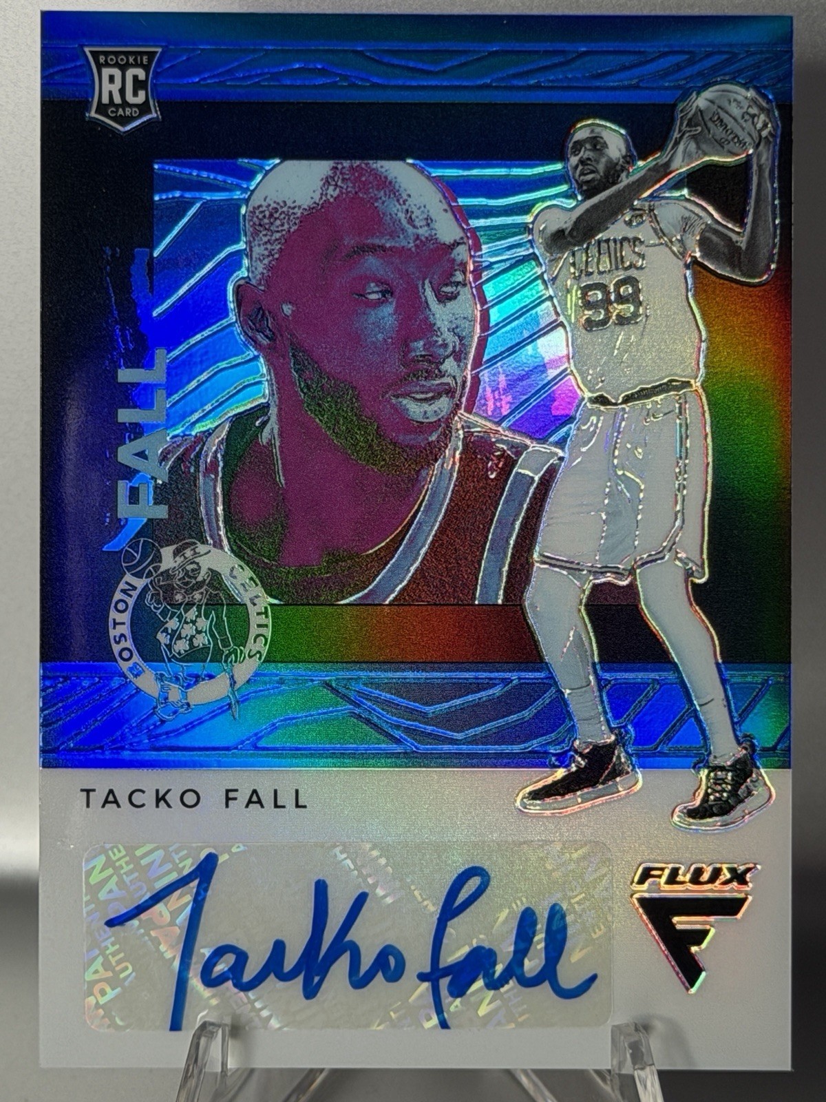 2019-20 Panini Chronicles Flux Tacko Fall RC Blue Prizm Auto 25/25 Celtics 2019-20 Panini Chronicles Flux Tacko Fall RC Blue Prizm Auto 25/25 Celtics