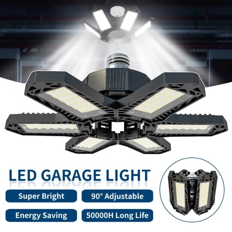 1-8PK 12000000LM LED Garage Light Bright Work Shop Ceiling Light Deformable Bulb