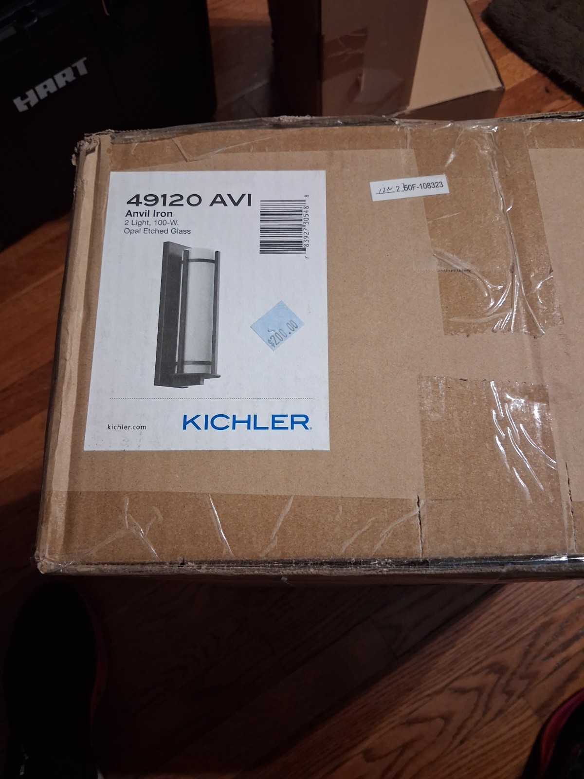 KICHLER 49120 AVI 2 light outdoor light (anvil iron) 19” tall KICHLER 49120 AVI 2 light outdoor light (anvil iron) 19” tall