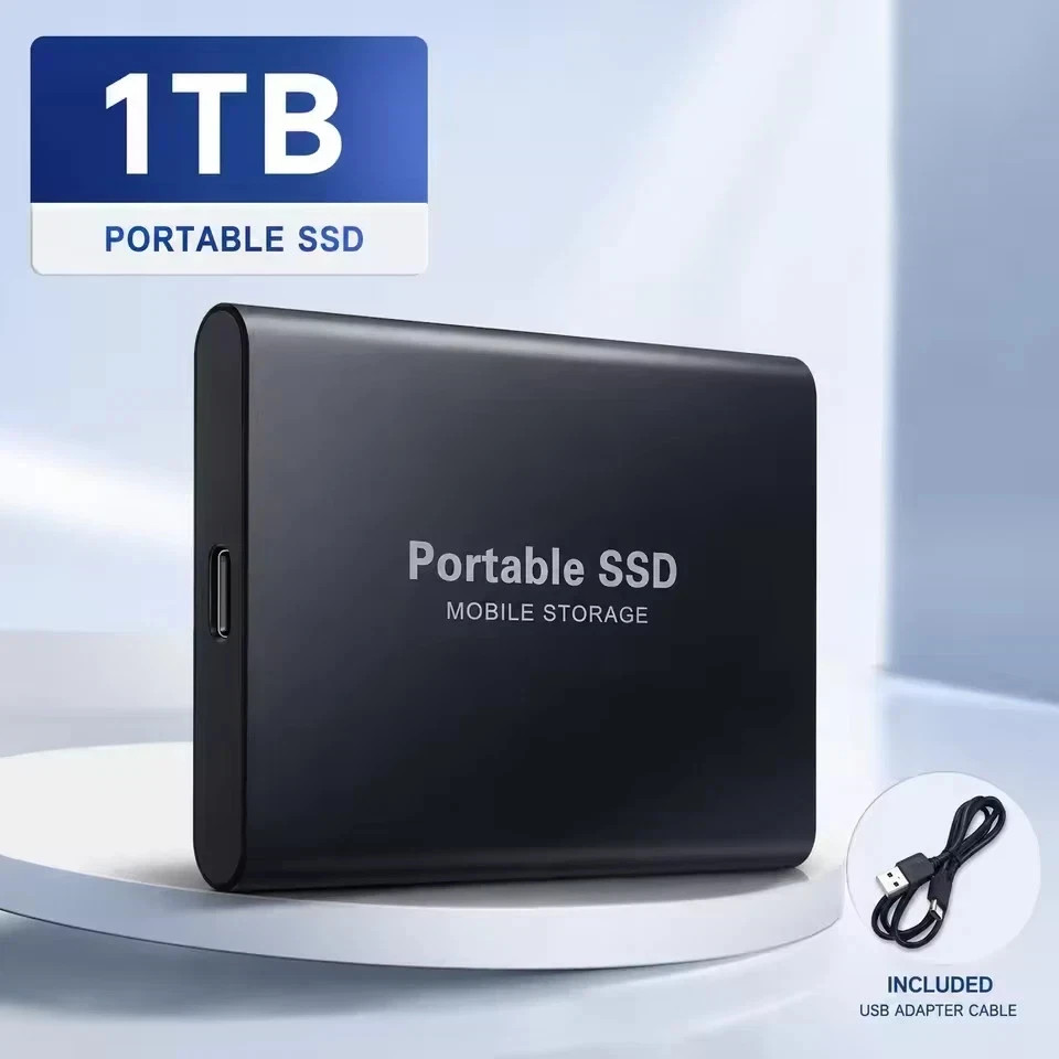 2TB 4TB 16TB Portable SSD Type-C External Hard Drive High Speed USB 3.1 Laptop