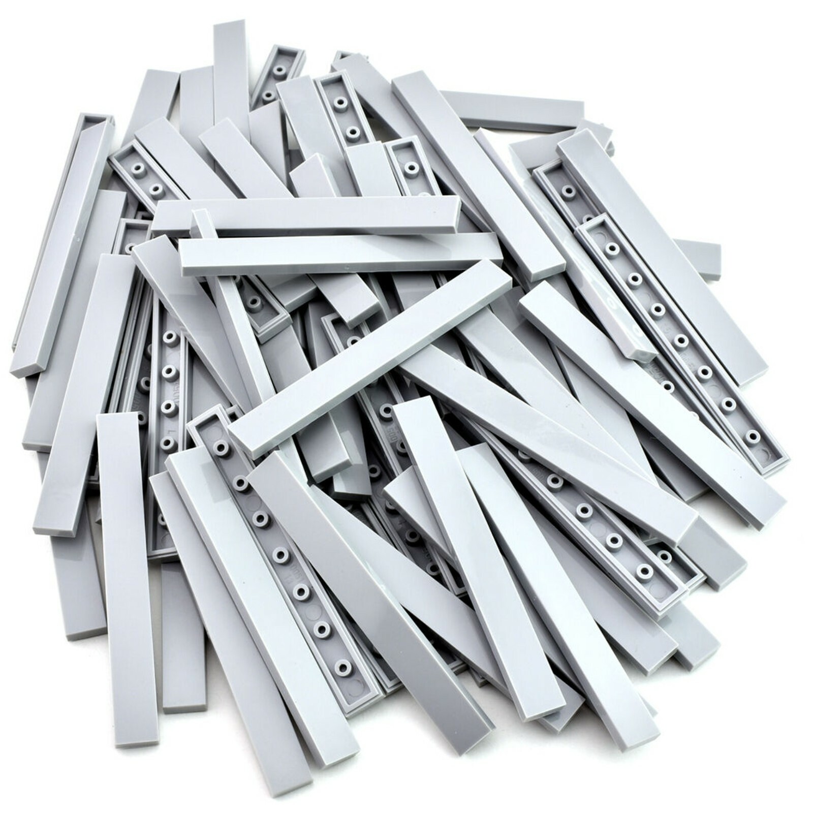 TCM BRICKS Light Bluish Gray 1X8 Tile Smooth Flat x25 Compatible Parts Stone 