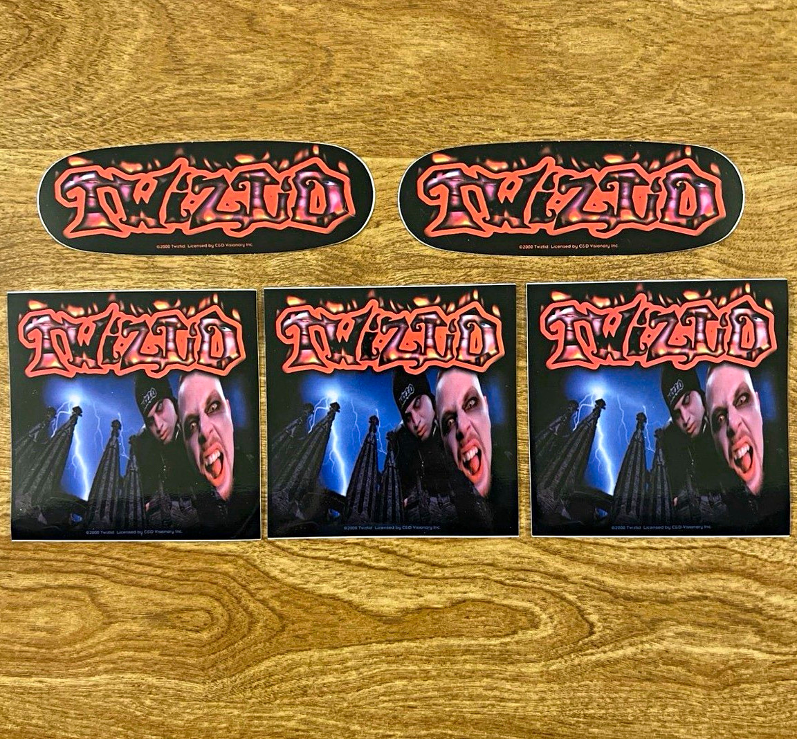 VINTAGE & RARE 2000 Twiztid Official Band Stickers (5) - Horror Rap Rock Y2K VINTAGE & RARE 2000 Twiztid Official Band Stickers (5) - Horror Rap Rock Y2K