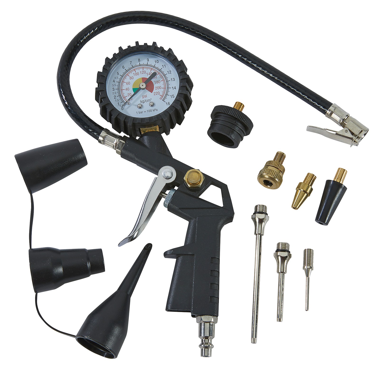 Ironton Heavy-Duty Air Compressor Accessory Kit, Air Blow Gun and Air Hose