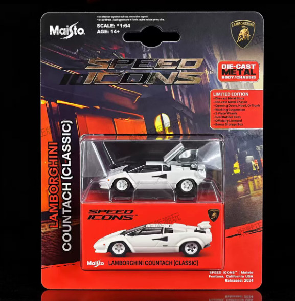 Maisto 1:64 Lamborghini Countach Diecast Metal Model Car Vehicle