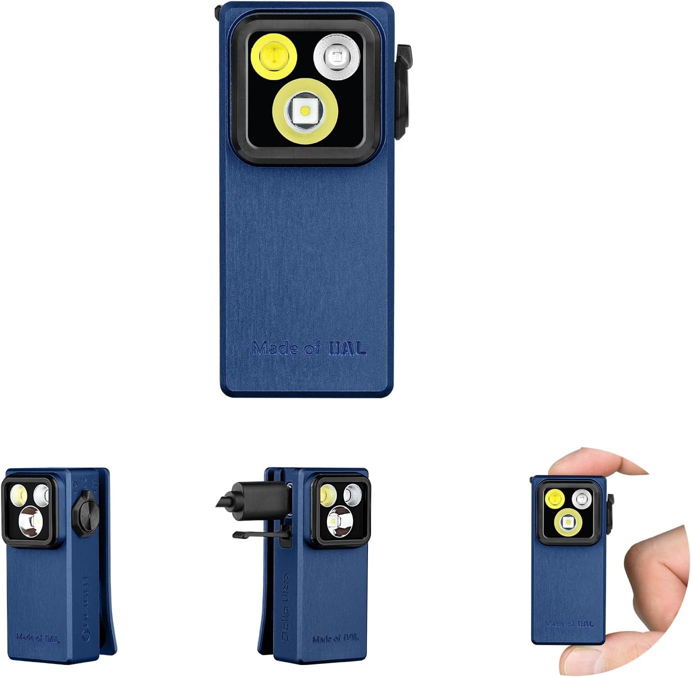 Olight Oclip Ultra 530 Lumen USB-C Rechargeable Clip On Flashlight - Navy Blue