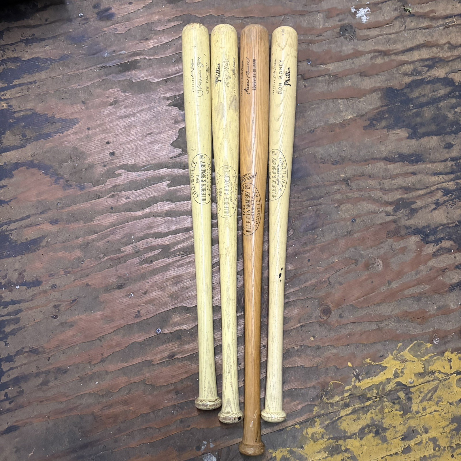 Vintage Louisville Slugger Baseball Bat Lot 4 Tommie Agee Gene Tenace Don Money Vintage Louisville Slugger Baseball Bat Lot 4 Tommie Agee Gene Tenace Don Money