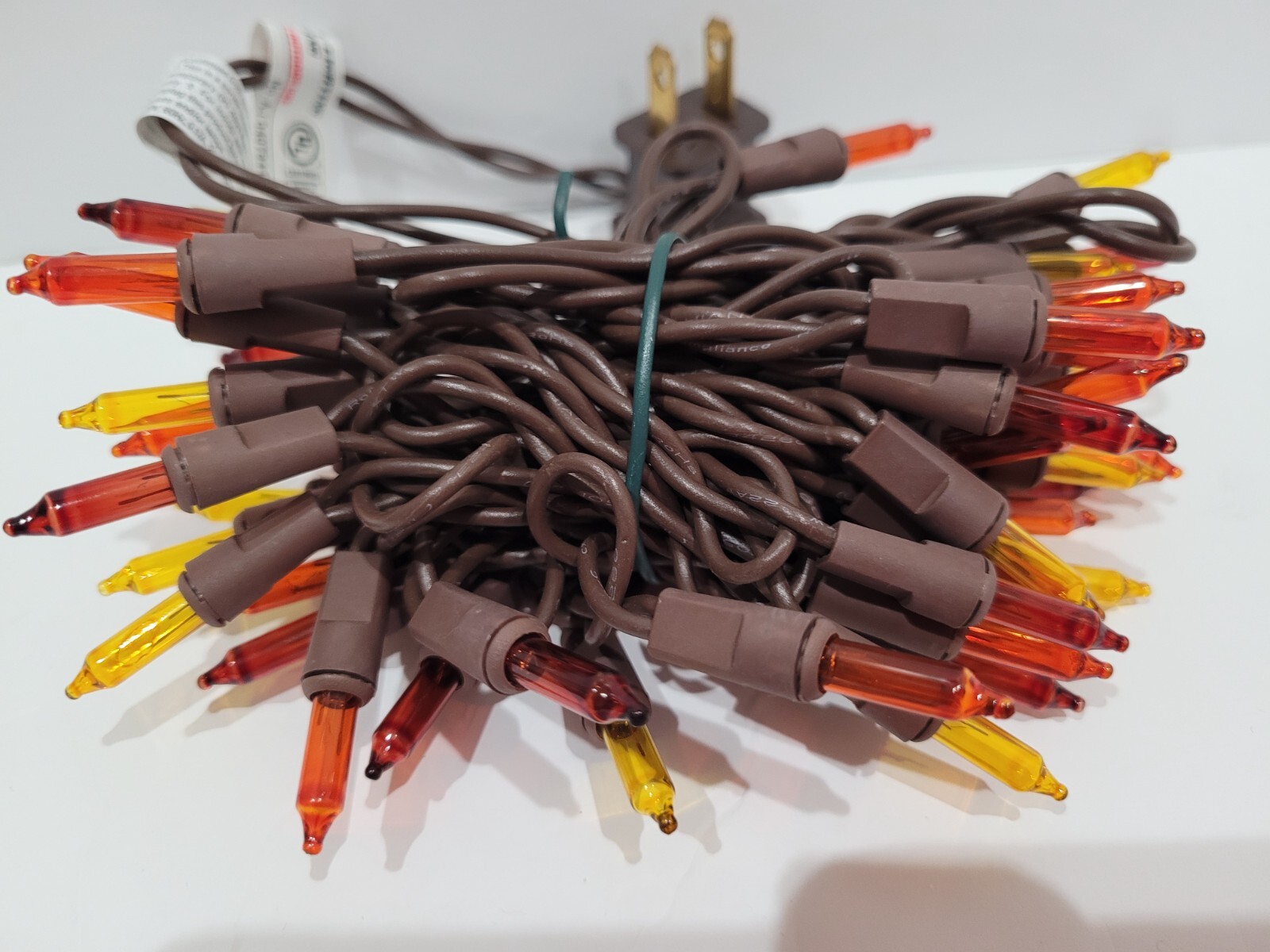 Thanksgiving Fall Harvest 50 String Lights Indoor/Outdoor Brown Yellow Orange