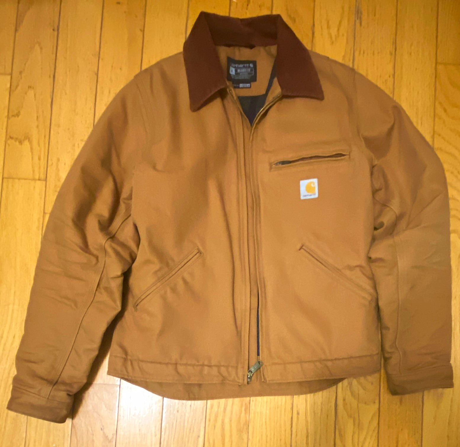 Carhartt Men’s Relaxed Fit Brown Full Zip Work Jacket S 42\