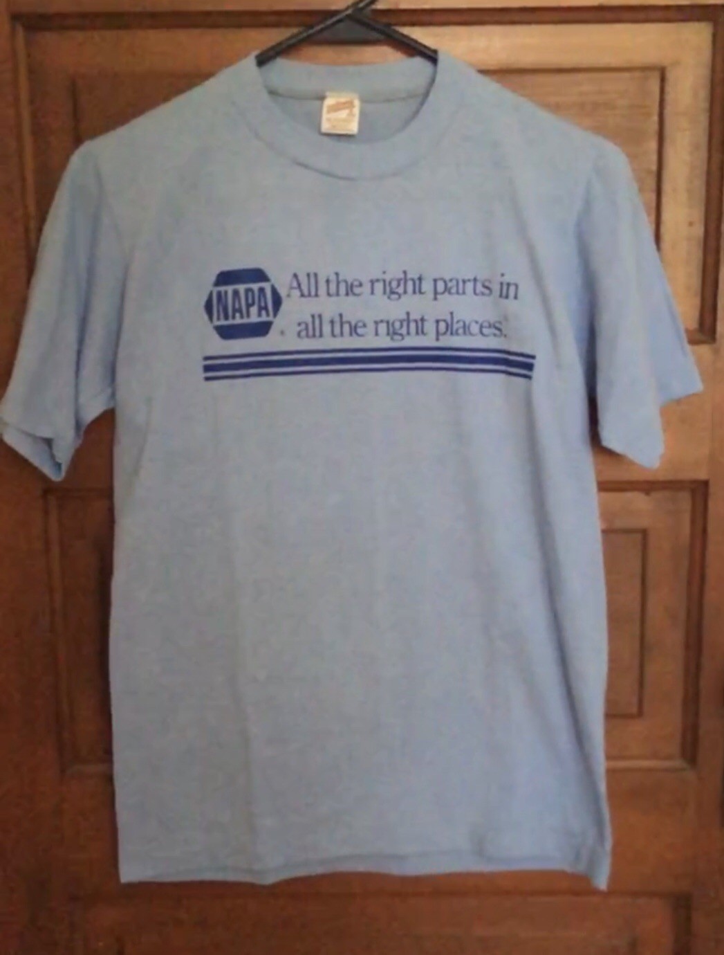 Vtg NAPA Auto Parts Shirt Sportswear Small 34-36 “Right Places” 80’s USA
