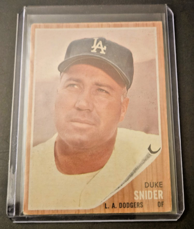 1962 Topps DUKE SNIDER #500 - EX to GD - LA Dodgers 1962 Topps DUKE SNIDER #500 - EX to GD - LA Dodgers
