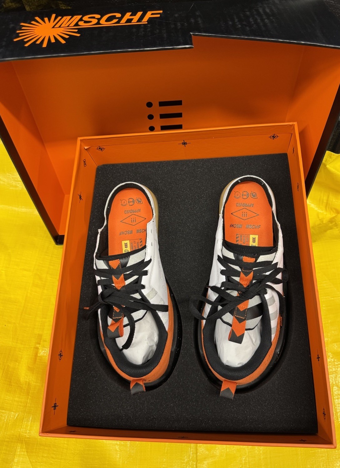 MSCHF Backward Shoe (BWD) SIZE 8 US MEN ORANGE BLACK NIB MSCHF Backward Shoe (BWD) SIZE 8 US MEN ORANGE BLACK NIB