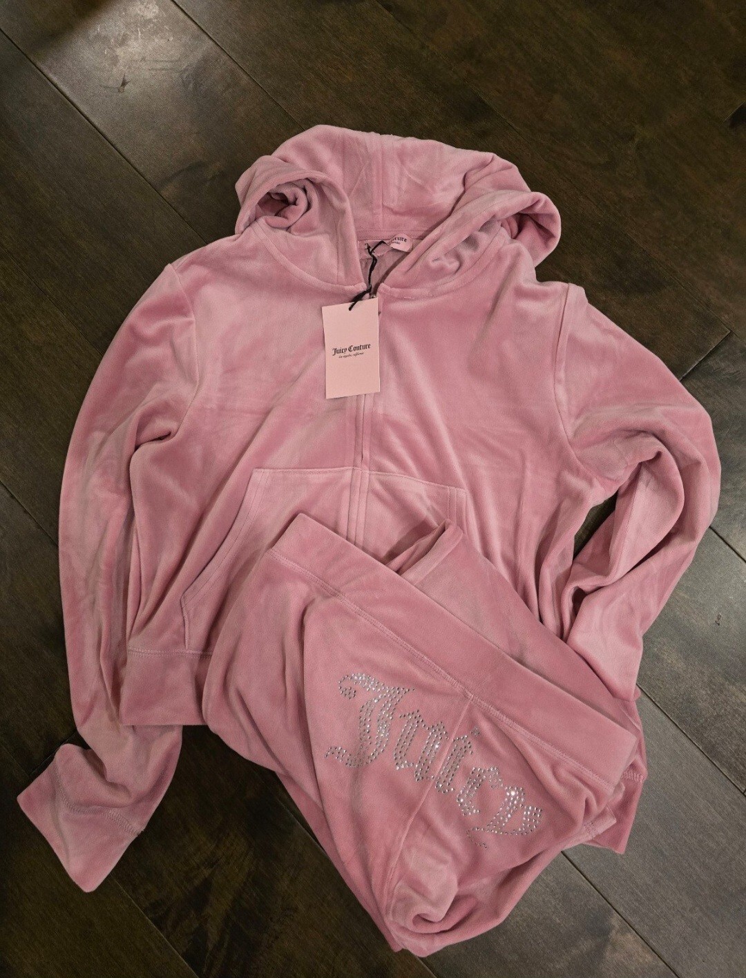 NEW Juicy Couture Velour Tracksuit Set Rhinestone pick your color-size fast ship