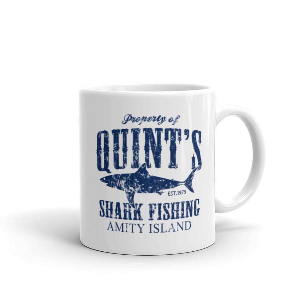 Quint\'s Shark Fishing White glossy mug Quint\'s Shark Fishing White glossy mug