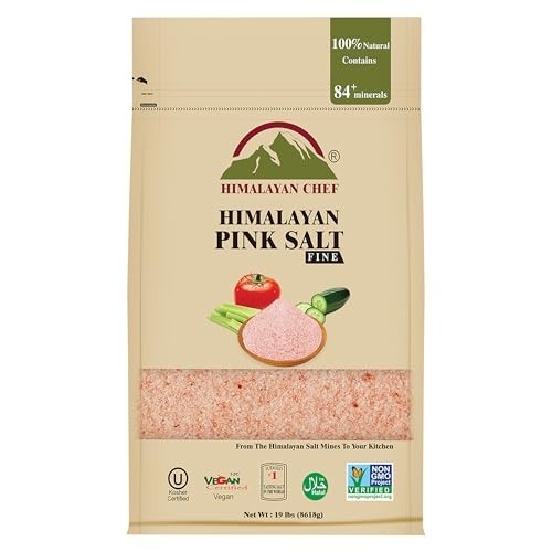 Himalayan Chef Pink Himalayan Salt Fine Grain 19 lb Pouch Kosher Cooking