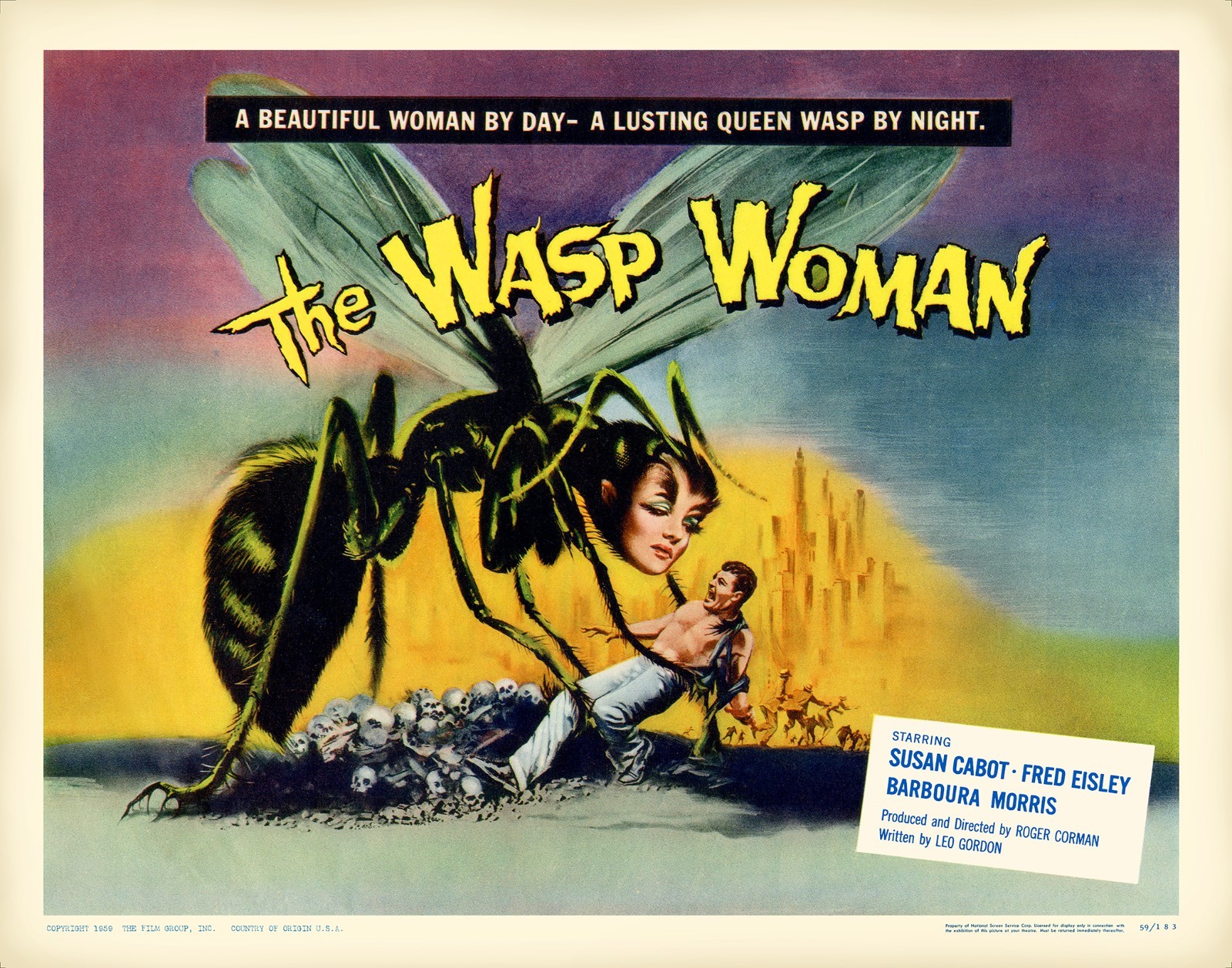 THE WASP WOMAN (1959) half sheet 22\