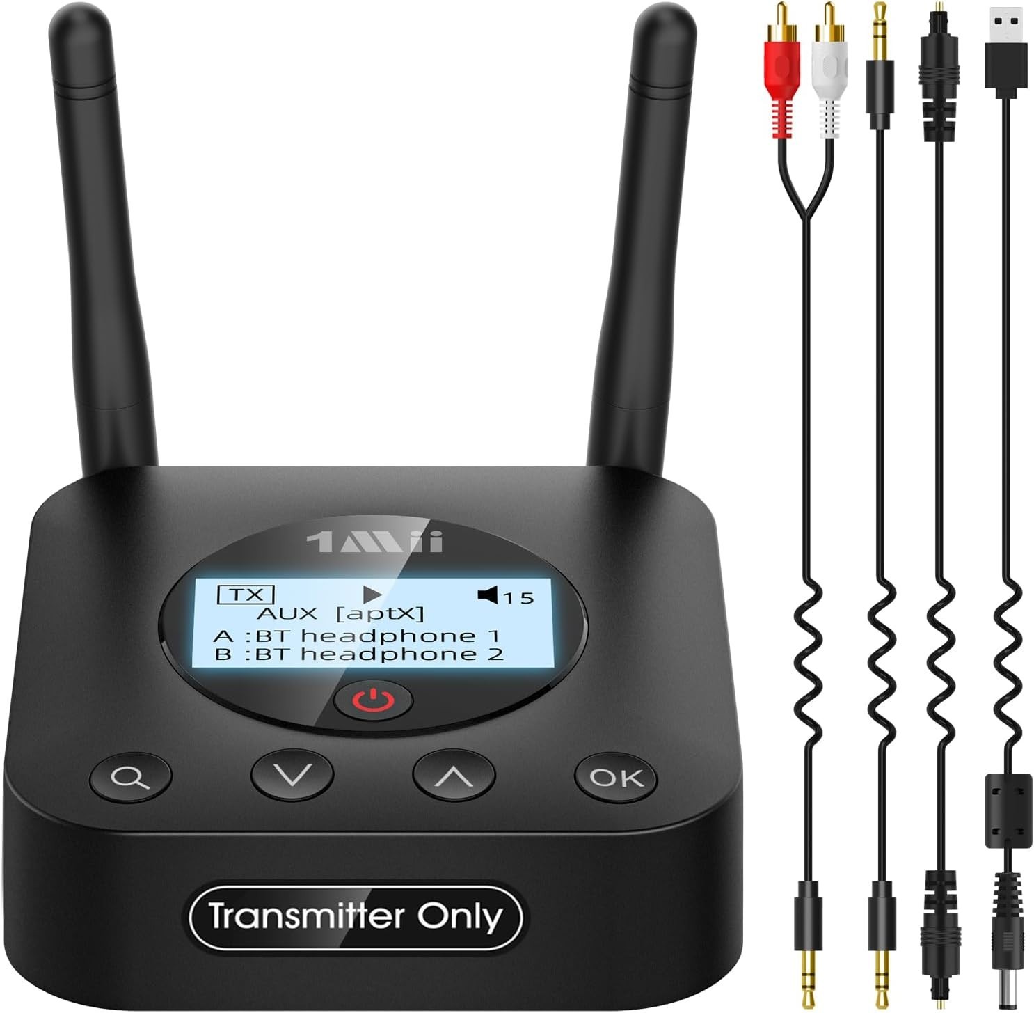 1Mii B06TX+ Bluetooth 5.3 TV Transmitter Dual aptX LL HD