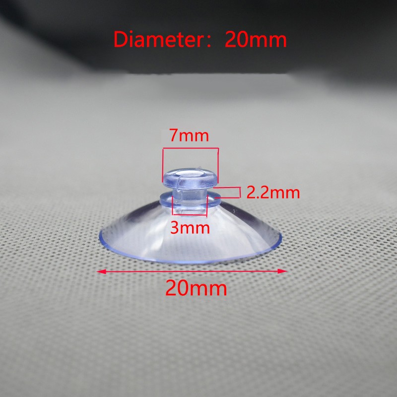 20mm - 60mm Round Button Suction Cups/Pads Window Suckers Clear Rubber/Plastic