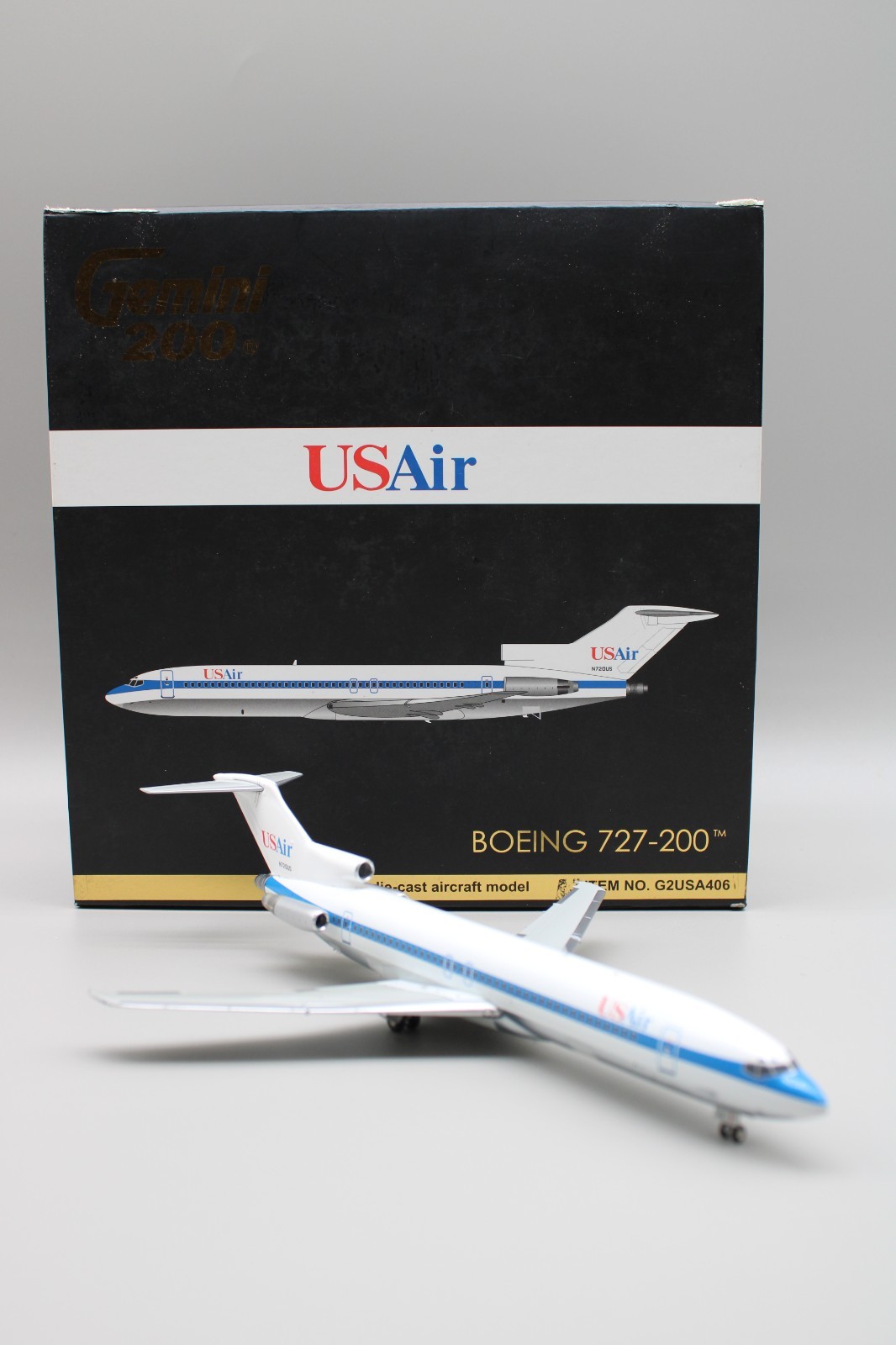 Gemini 200 USAir Boeing 727-200 N720US Piedmont Merger - Rare  -Diecast G2USA406