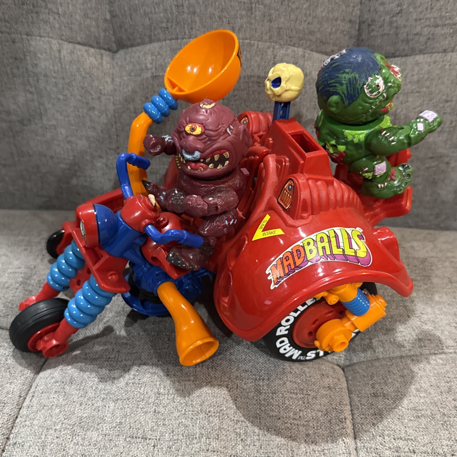 Madballs Head Popper Roller Cycle W/ Hornhead & Slobulous Vintage