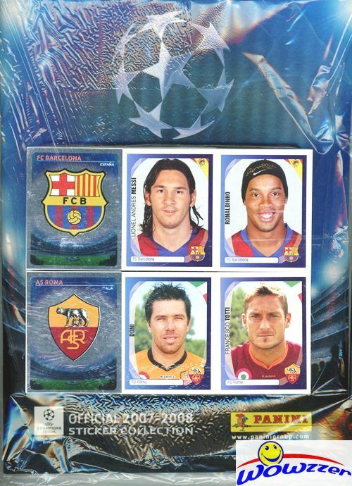 2007/08 Panini Champions League Complete 552 Stickers Set & Album-Messi, Ronaldo