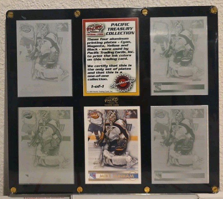 2002-03 Pacific Complete Mike Dunham Treasury Coll Four Printing Plate Set #1/1