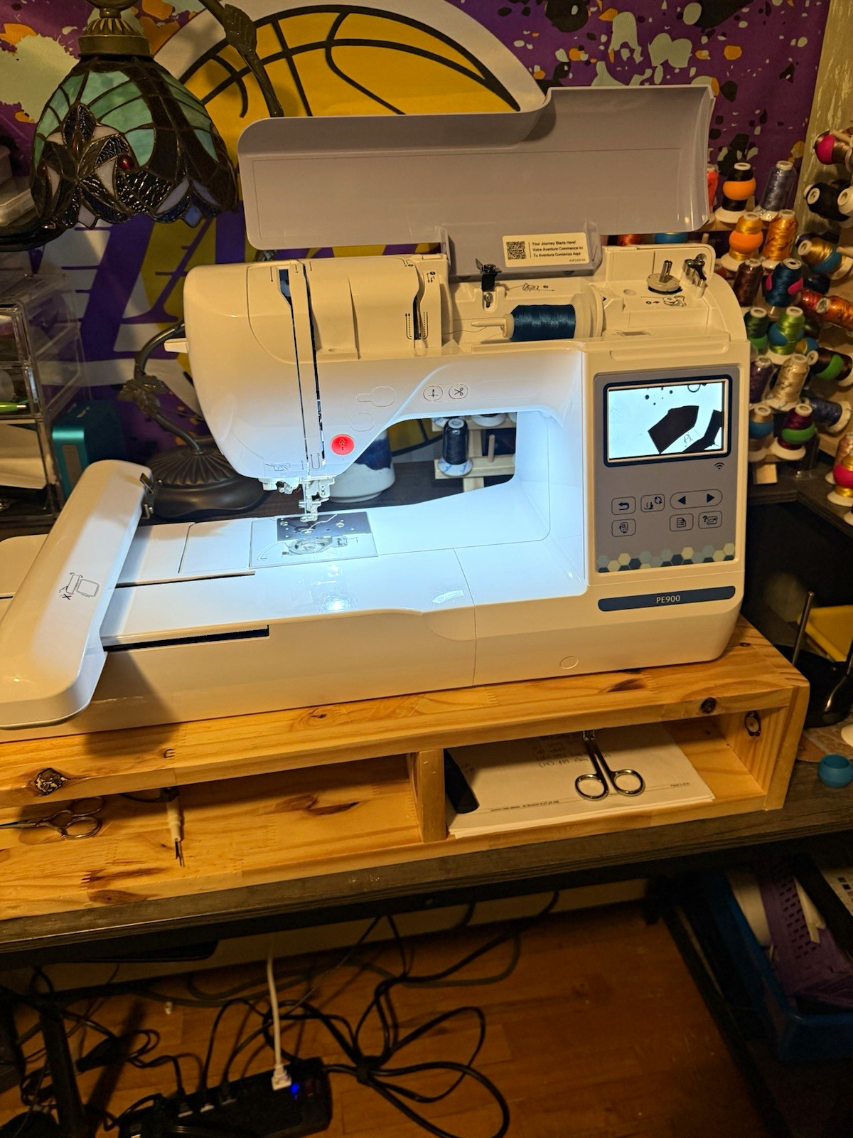 Brother PE900 Wireless Embroidery Machine 5x7 193 Designs w/ Hoops & Power Cord
