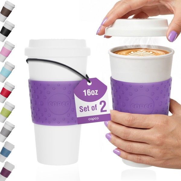 Copco Acadia Travel Mug BPA Free Plastic, 16 Oz, 2 Pack - Choose a Color Copco Acadia Travel Mug BPA Free Plastic, 16 Oz, 2 Pack - Choose a Color