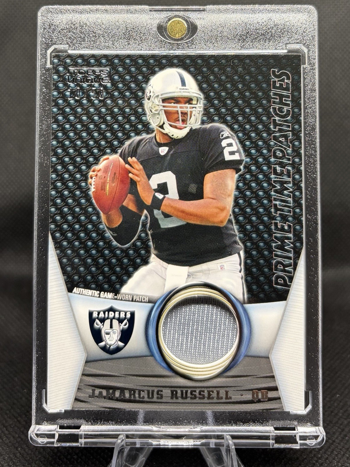 2009 Topps Unique - Prime Time Patches JaMarcus Russell #PTP-131 /50 (MEM)