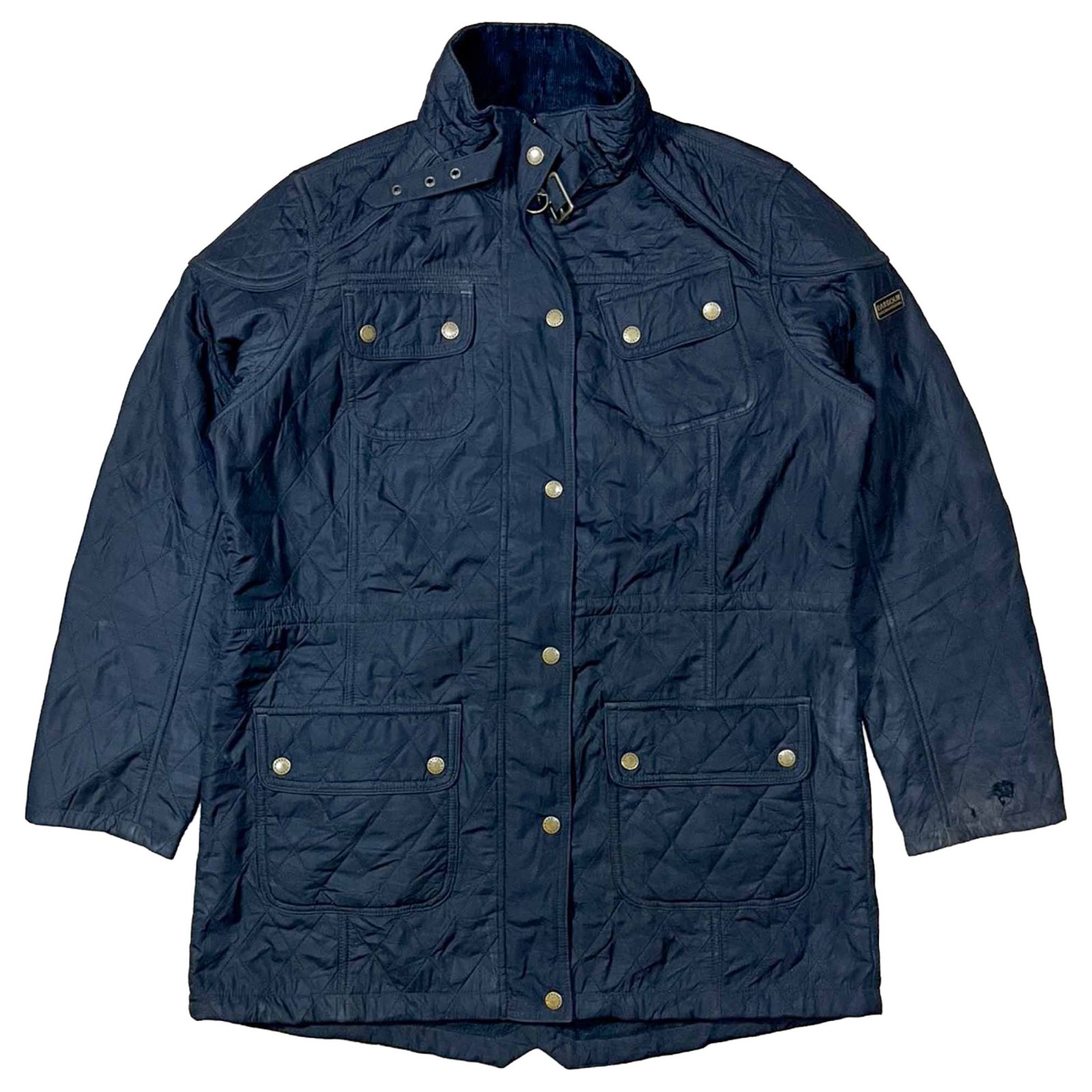 Barbour International Quilted Jacket Zip Up Size US 12