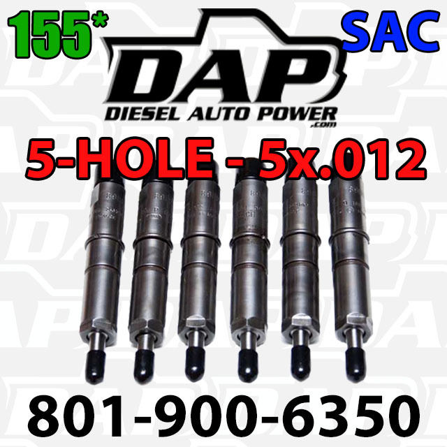 5x.012 155* DAP Performance Injectors For Dodge Cummins Diesel 94-98  12v