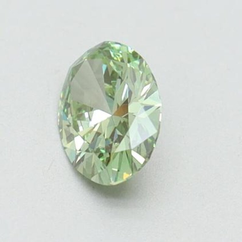 CERTIFIED 3.10 Ct Earth-Mined Natural Olive Green Diamond Oval LOOSE VVS1/ 11 mm