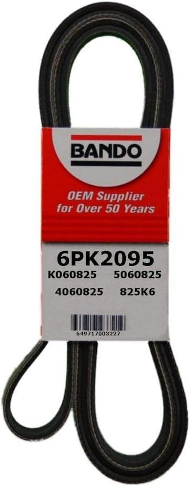 Bando USA 6PK2095 OEM Quality Serpentine Belt Black 