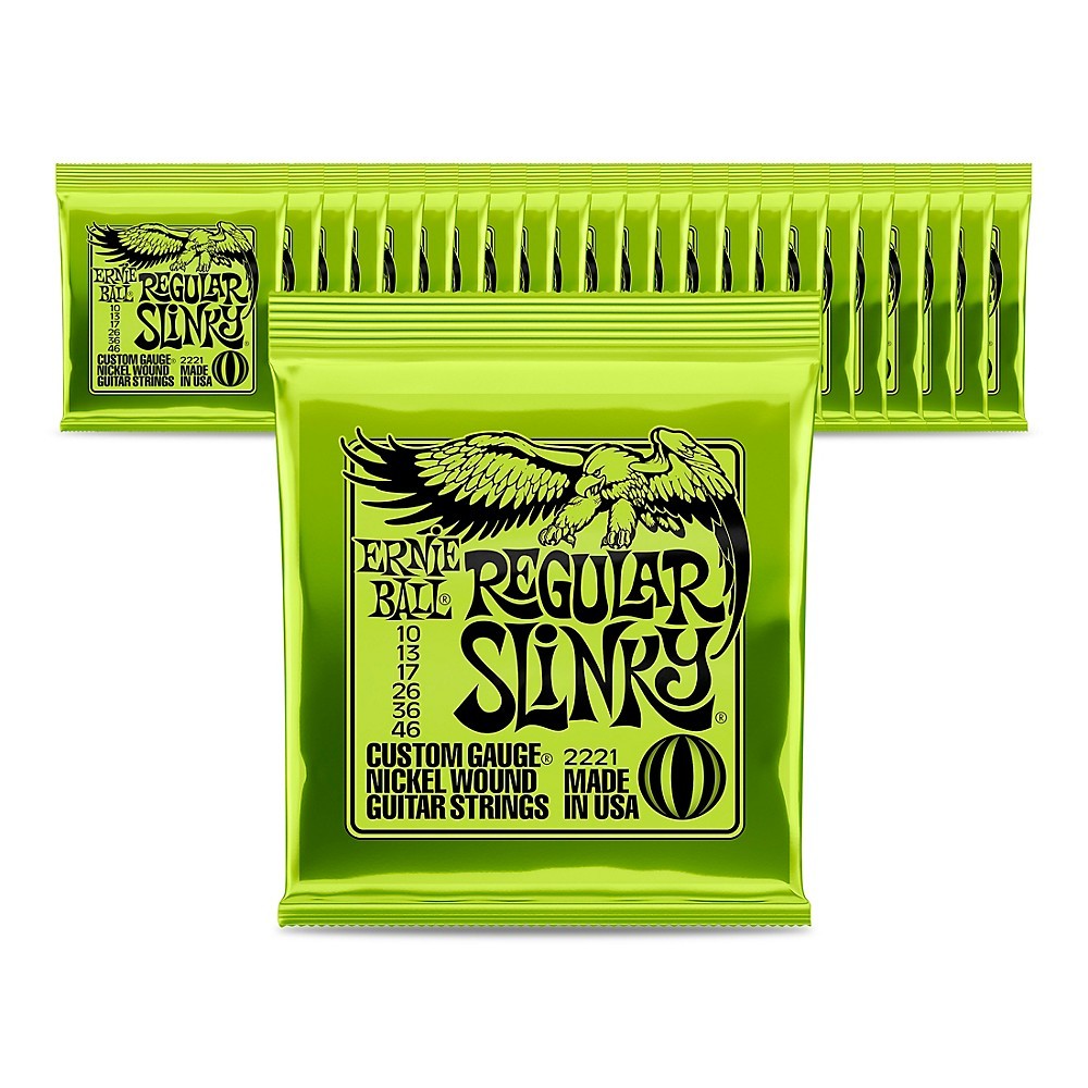 Ernie Ball 2221 Nickel Regular Slinky Electric Guitar Strings  24 Pack
