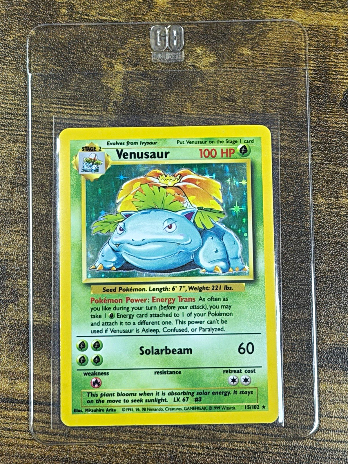 Pokemon TCG Venusaur 15/102 Holo Base Set English 1999… No Charizard.