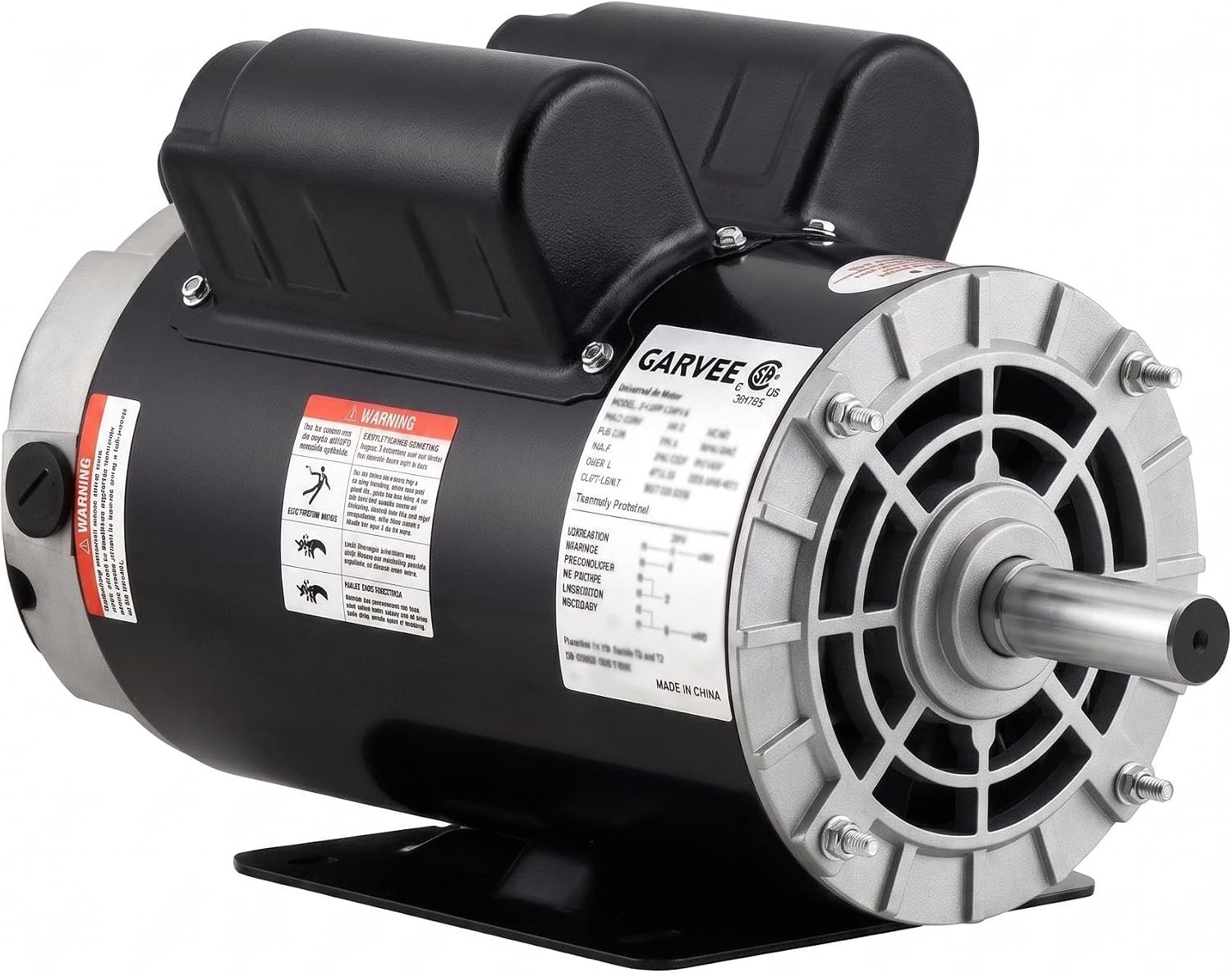 5HP SPL Air Compressor Electric Motor 230V 3450RPM 5/8