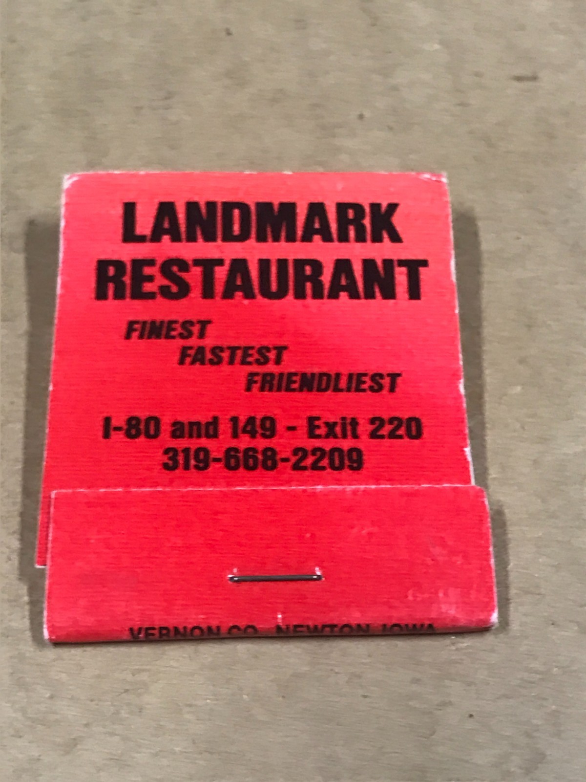 Vintage New/Unstruck Landmark Restaurant - Matchbook, Matchcover Vintage New/Unstruck Landmark Restaurant - Matchbook, Matchcover