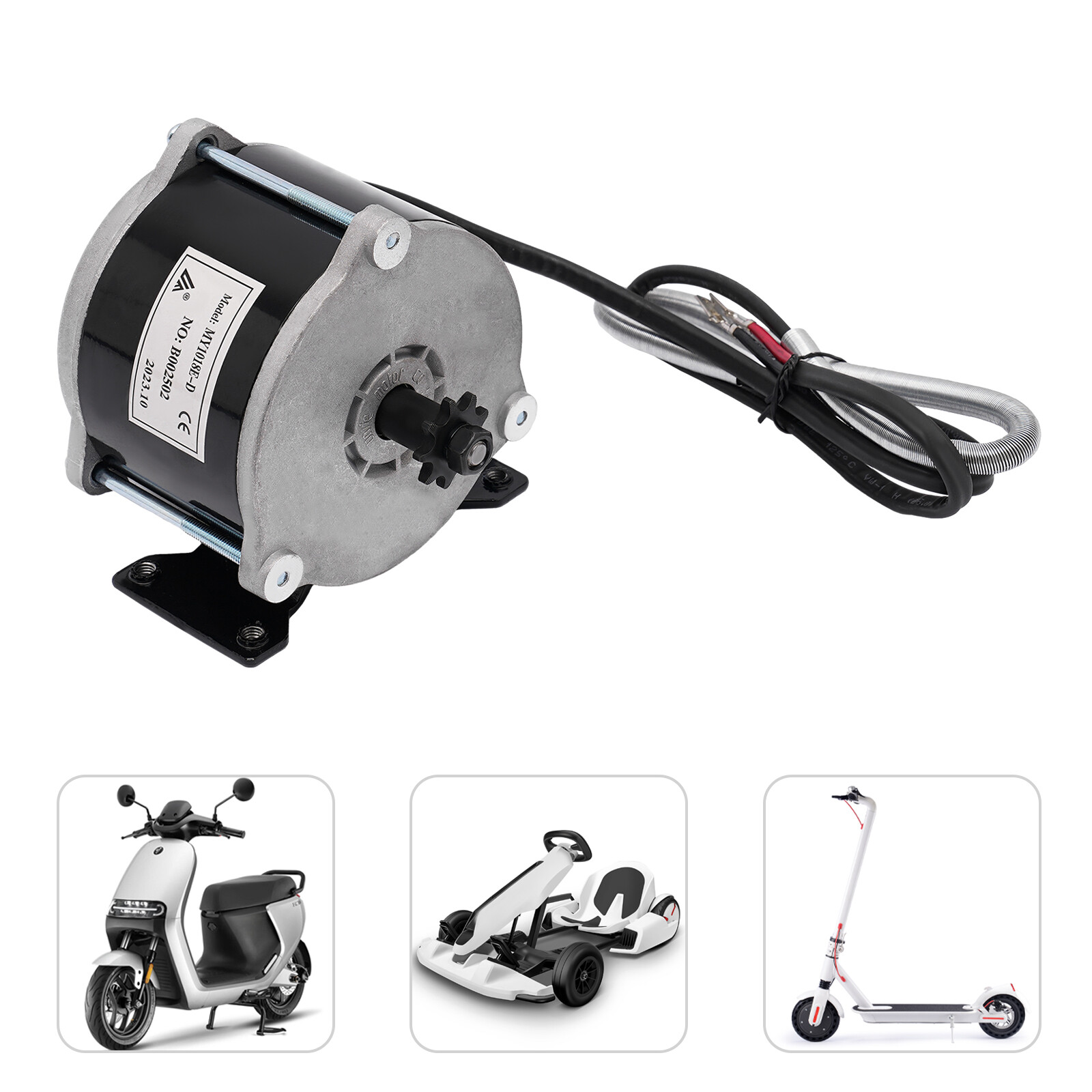 DC 36V 500W Brushed Motor Reductor for Electric Bike, Scooter, Small Motorcycle