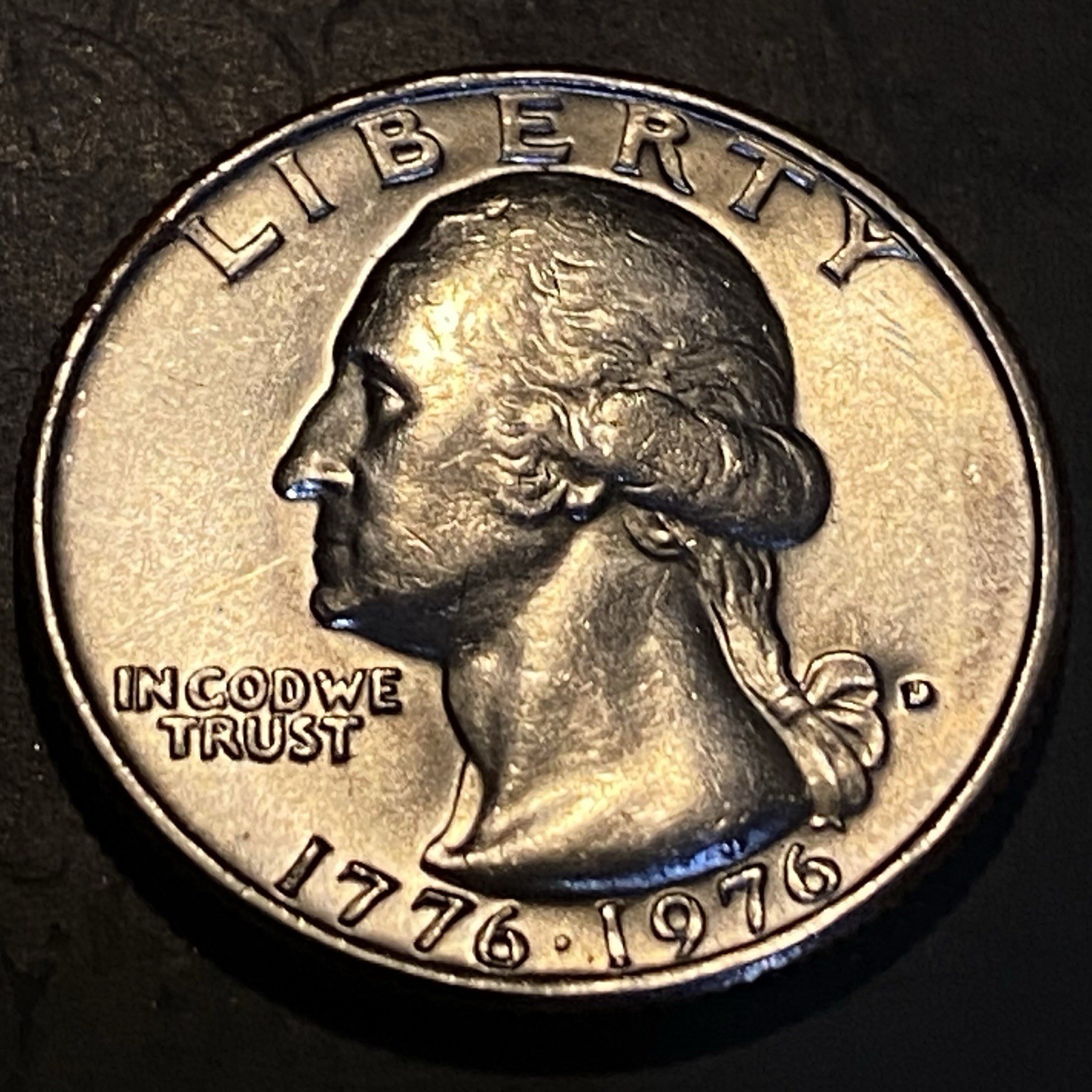1776-1976-D Washington Quarter/ Drum Error/ Filled Mint Mark/DDR Rare Coin 1776-1976-D Washington Quarter/ Drum Error/ Filled Mint Mark/DDR Rare Coin