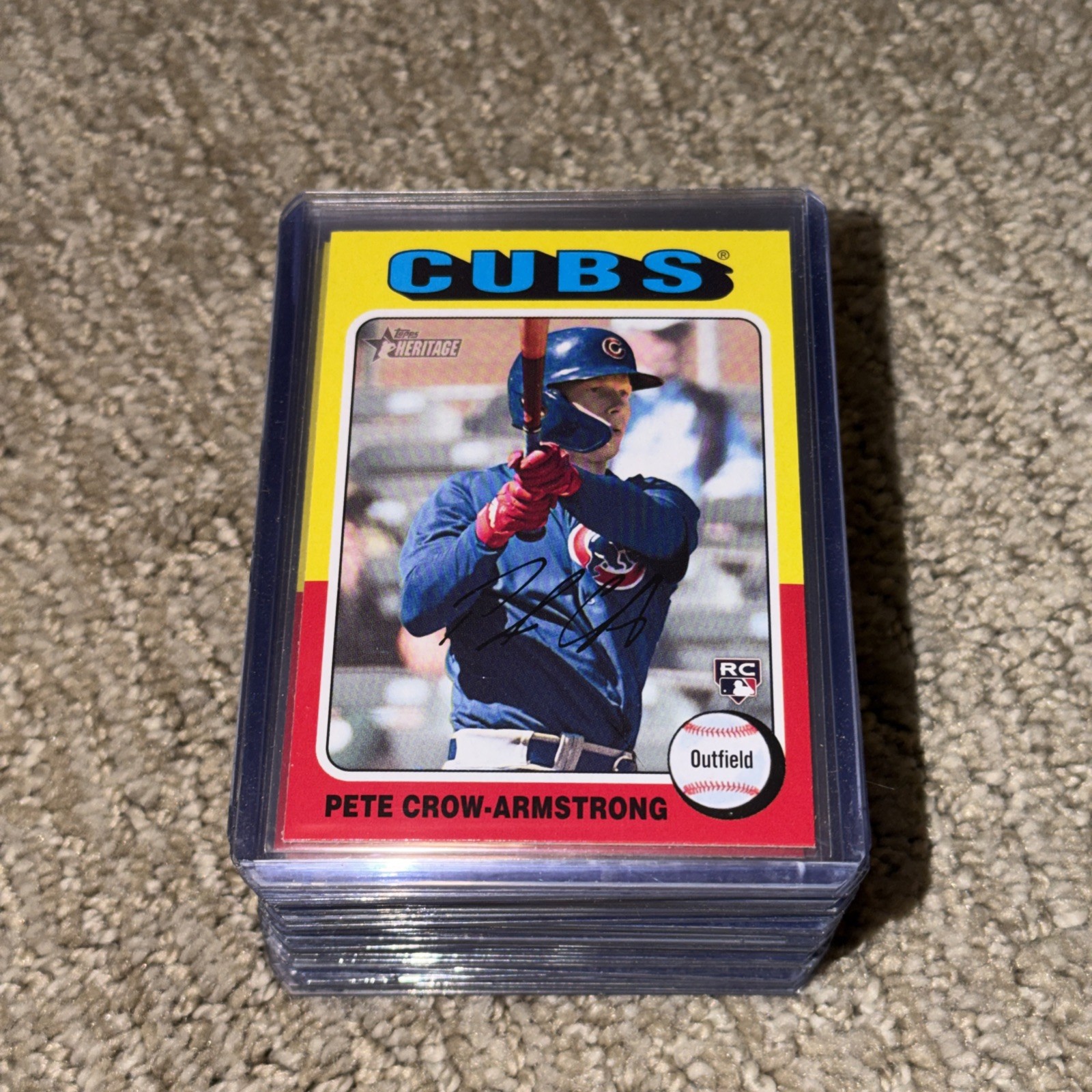 2024 Topps Heritage Pete Crow-Armstrong RC Rookie Card Chicago Cubs #177 NL MVP