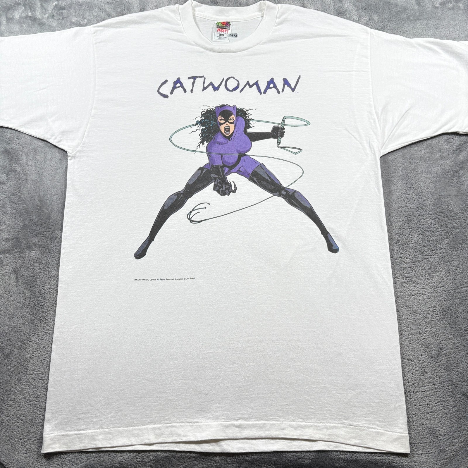 Vintage 1996 Catwoman Rare Single Stitch Fruit Of The Loom T-Shirt Mens XL White