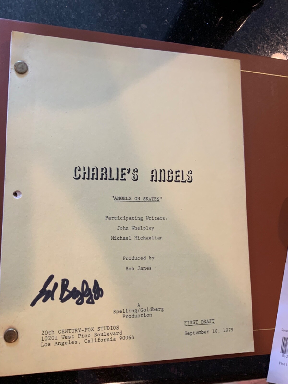 Original rare CHARLIE'S ANGELS season 4 with auto - JACLYN SMITH  CHERYL LADD