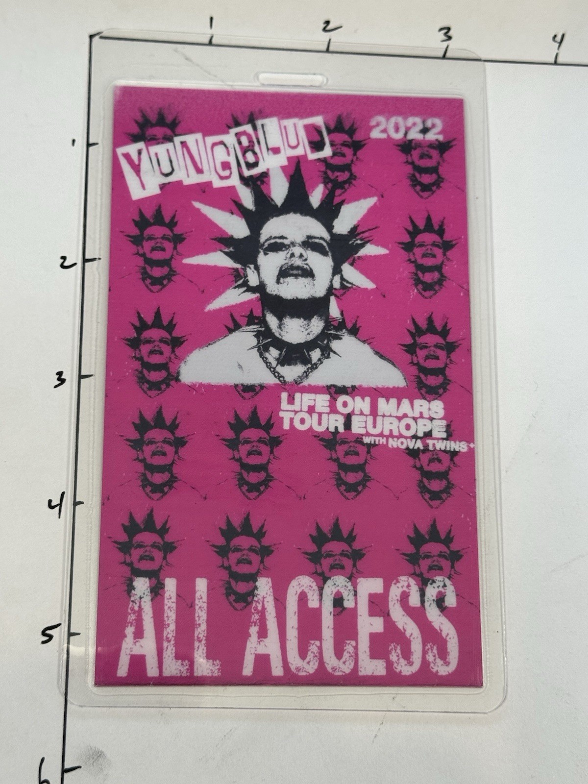 YUNGBLUD Commemorative 2022 Life On Mars Tour All Access, Pass, And Lanyard