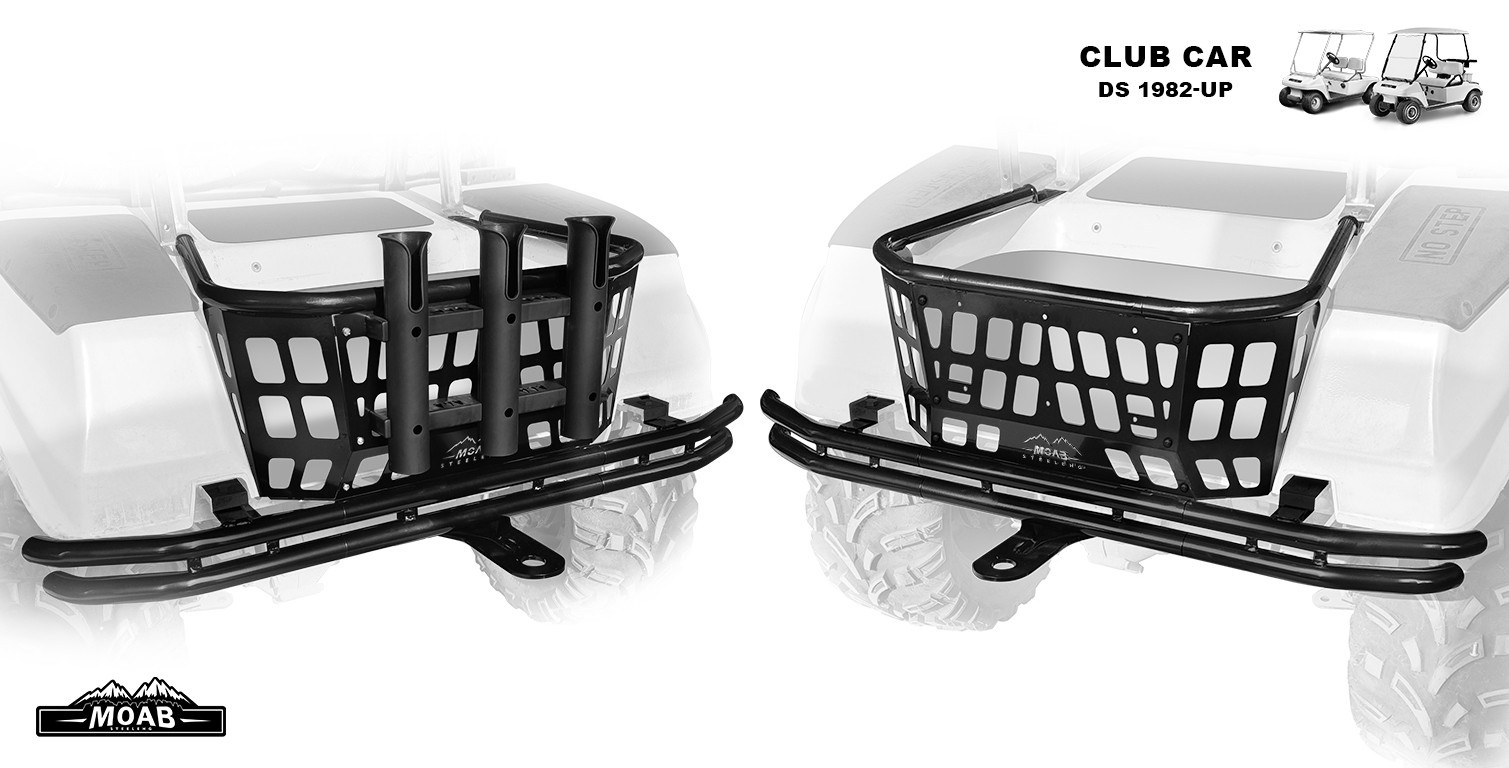 \'MOAB\' Utility Rear Basket/Bumper Guard/Trailer Hitch for Club Car DS Golf Cart