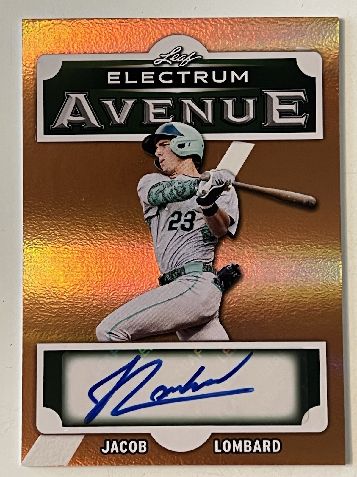 Jacob Lombard RC Auto 6/15 Electrum Avenue Miami Marlins RED HOT Prospect Jacob Lombard RC Auto 6/15 Electrum Avenue Miami Marlins RED HOT Prospect