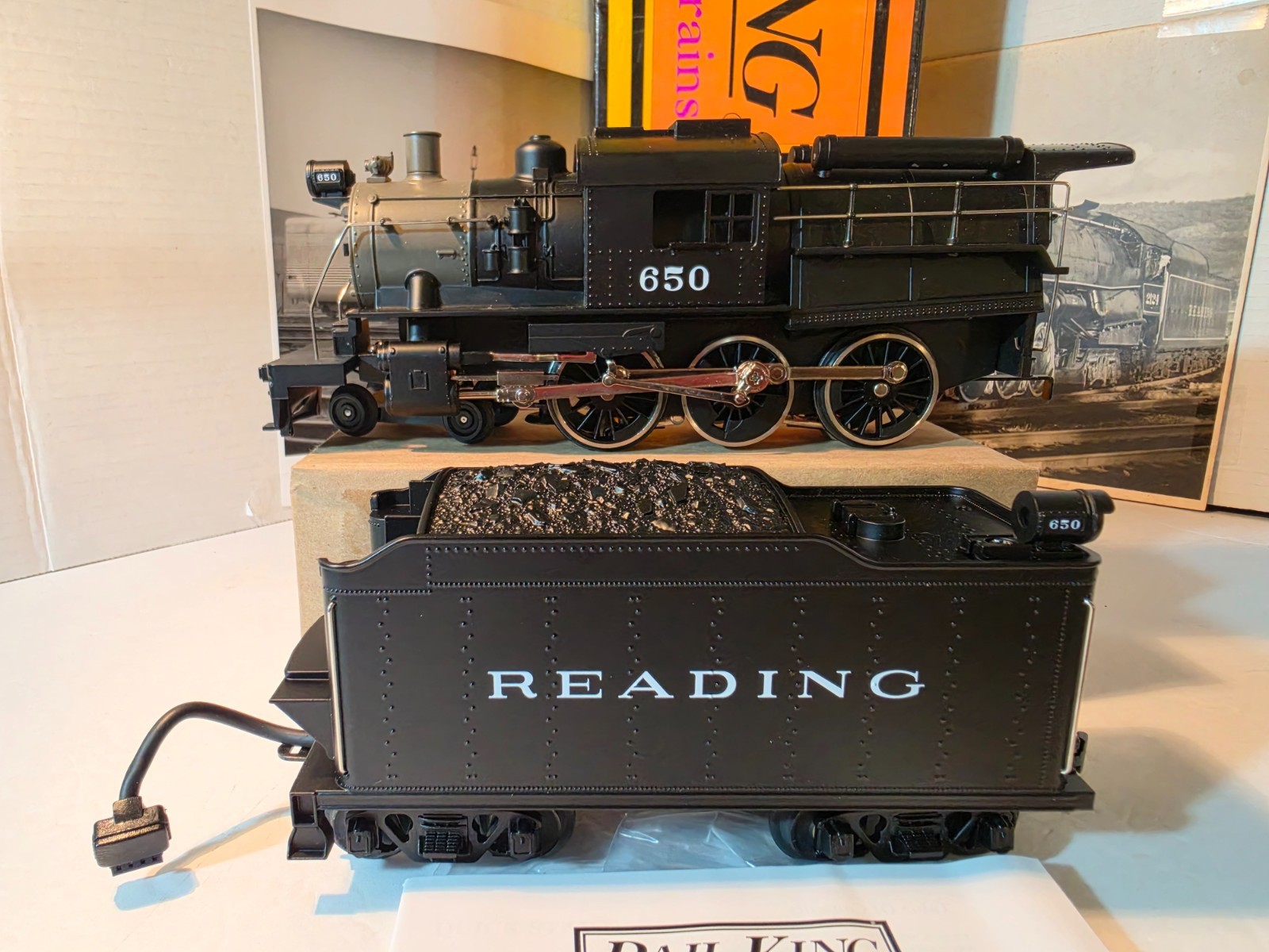 MTH RailKing 30-1142-1 Reading 4-6-0 Camelback Steam Engine CAB # 650 Tested OB