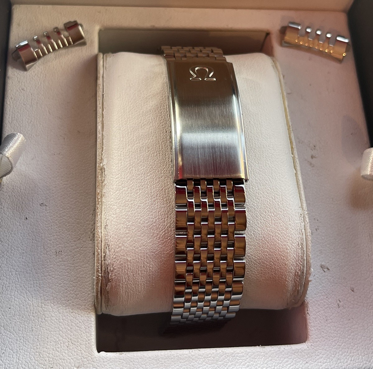 For Omega Replacement 19mm Beads Of Rice Vintage Watch Strap Stainless Steel