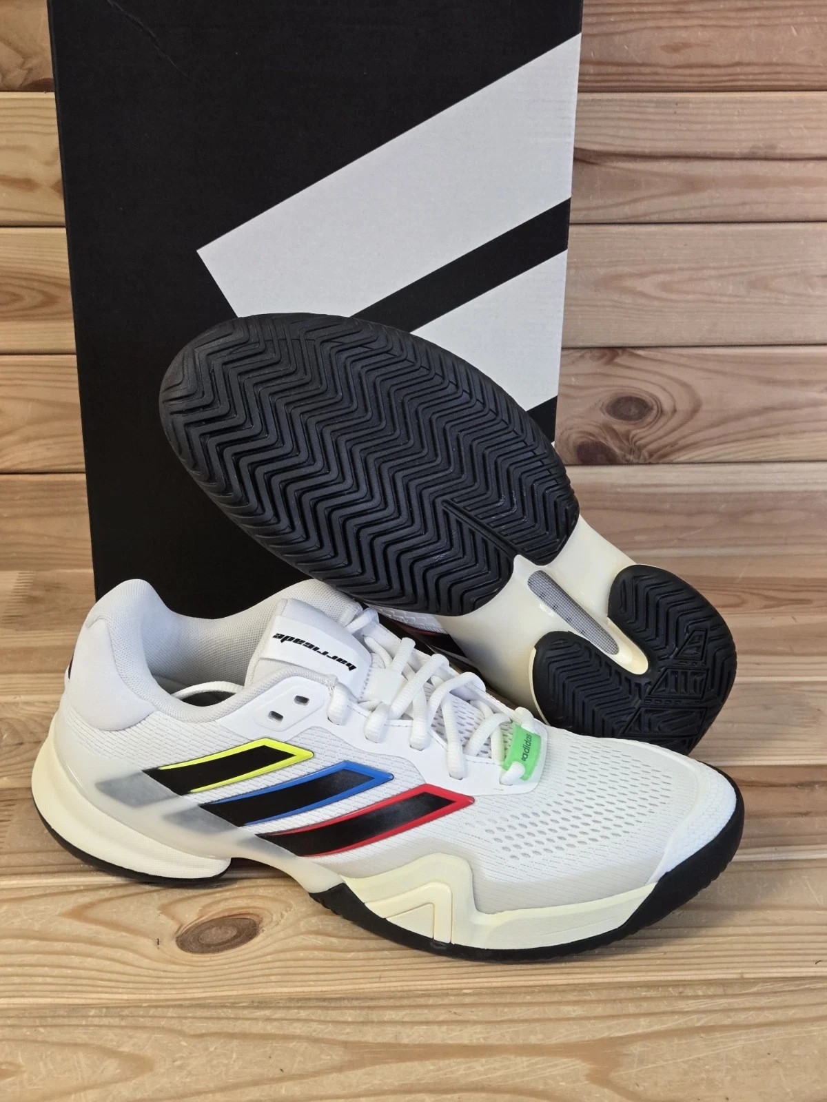 Size 10 - adidas Barricade 14 Men\'s Tennis Sneakers White NBY KK3845