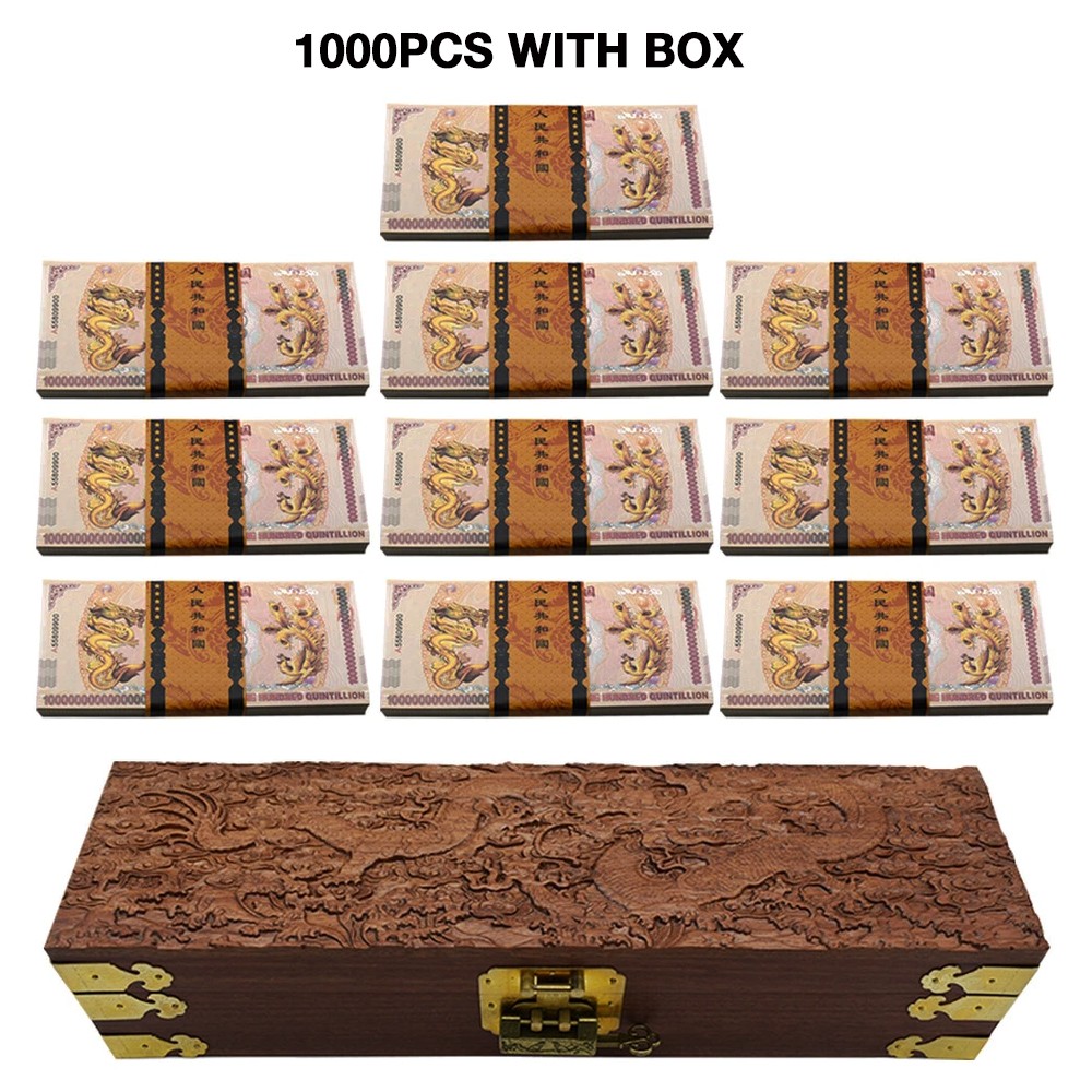 1000pcs/box Chinese Dragon and Phoenix Banknotes One Vigintillion Dragon Box