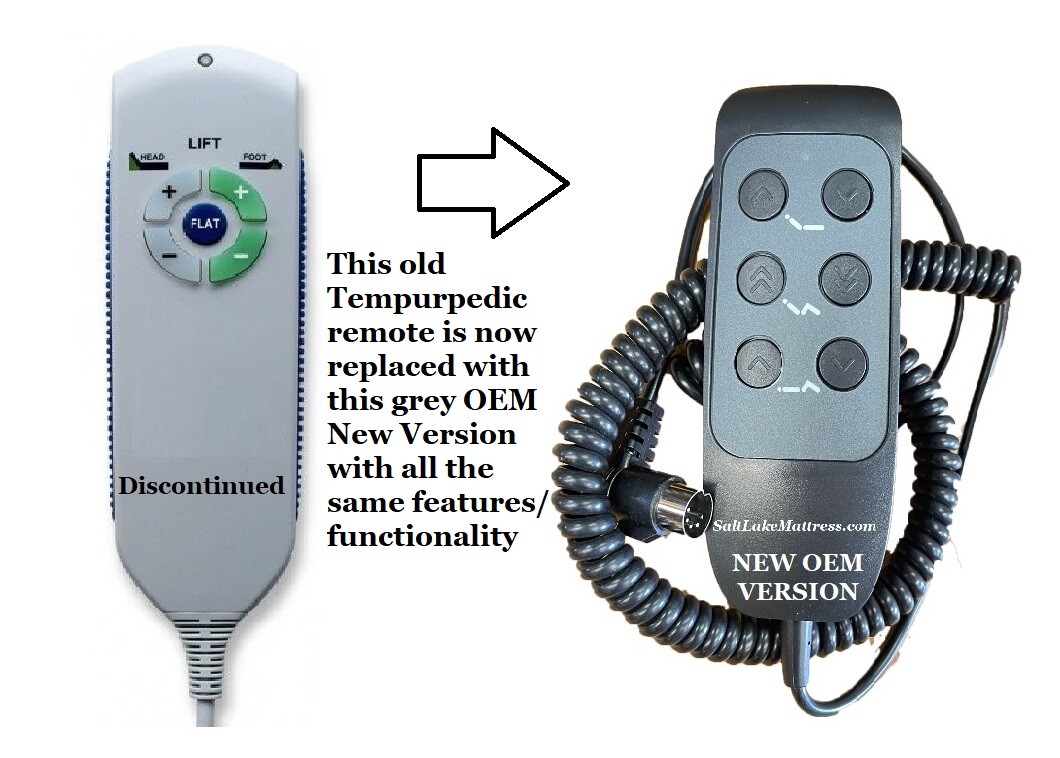 Current Generation Replacement Remotes Compatible with Tempurpedic Bases