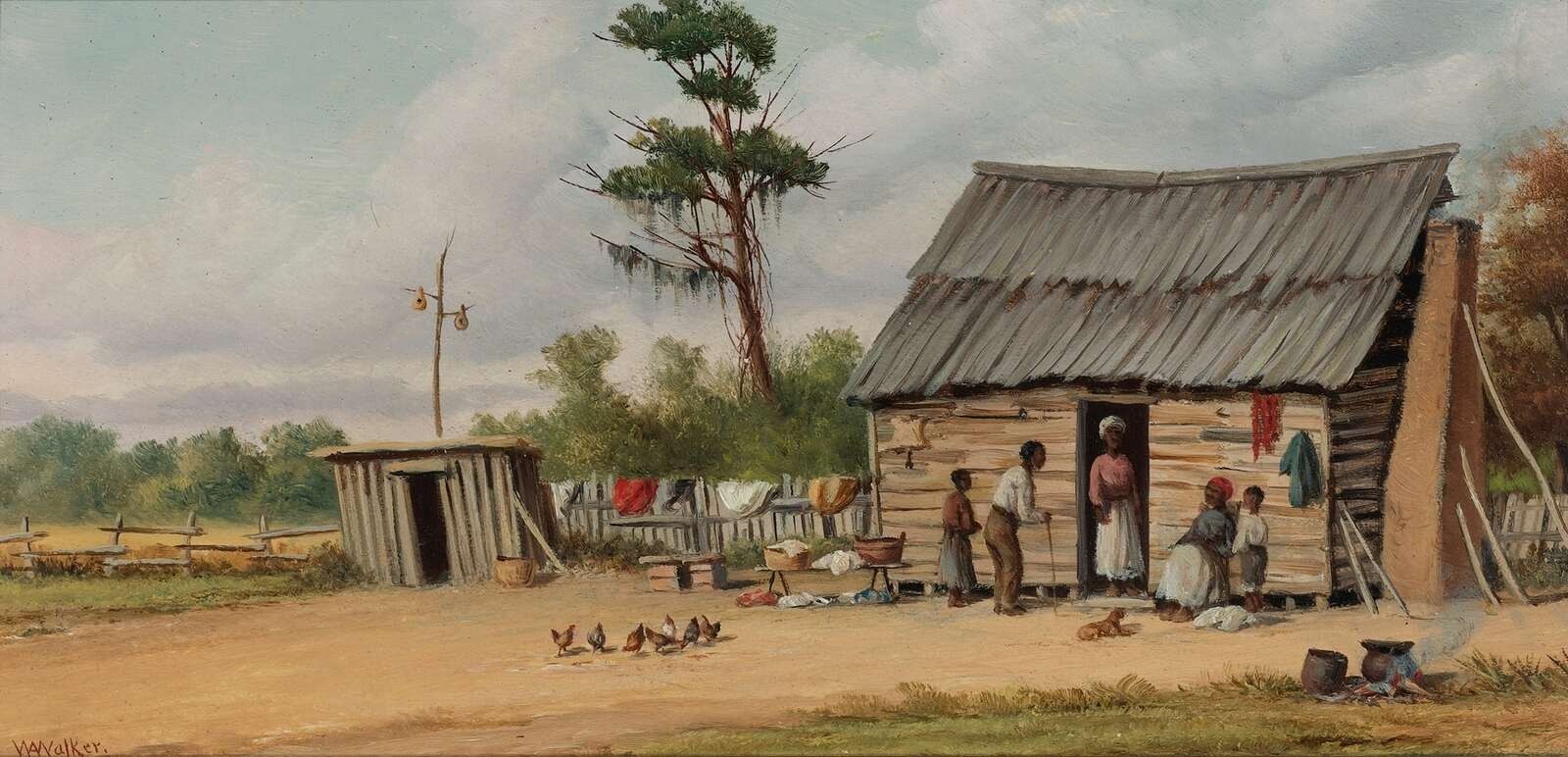 William Aiken Walker The Old Cabin African American Southern Genre Painting